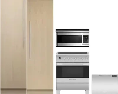 5 Piece Package Includes Refrigerator, Freezer, Range, Microwave And Dishwasher